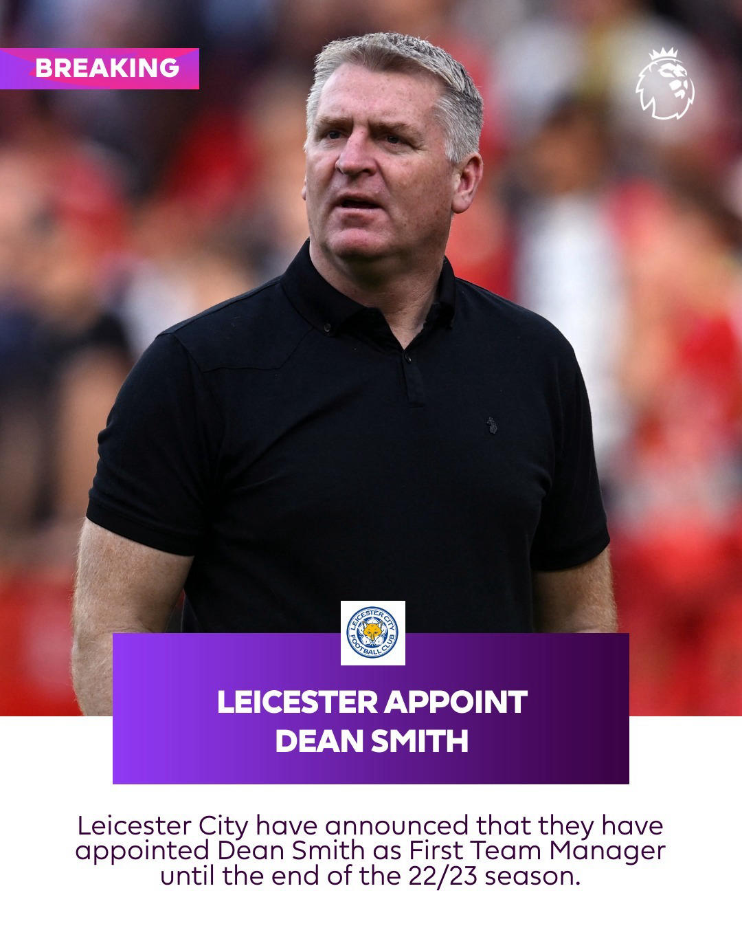 Dean Smith is #lcfc's new First Team Manager