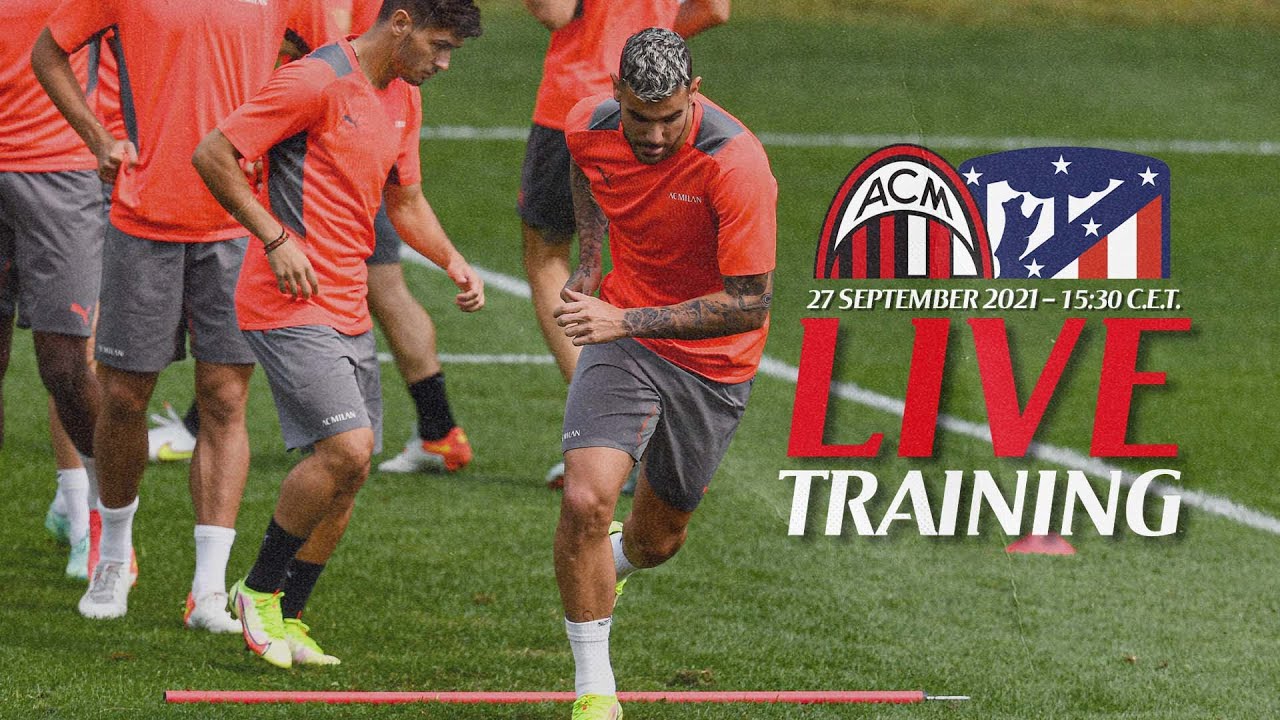 image 0 Ac Milan V Atletico Madrid : Live Training Session : Champions League