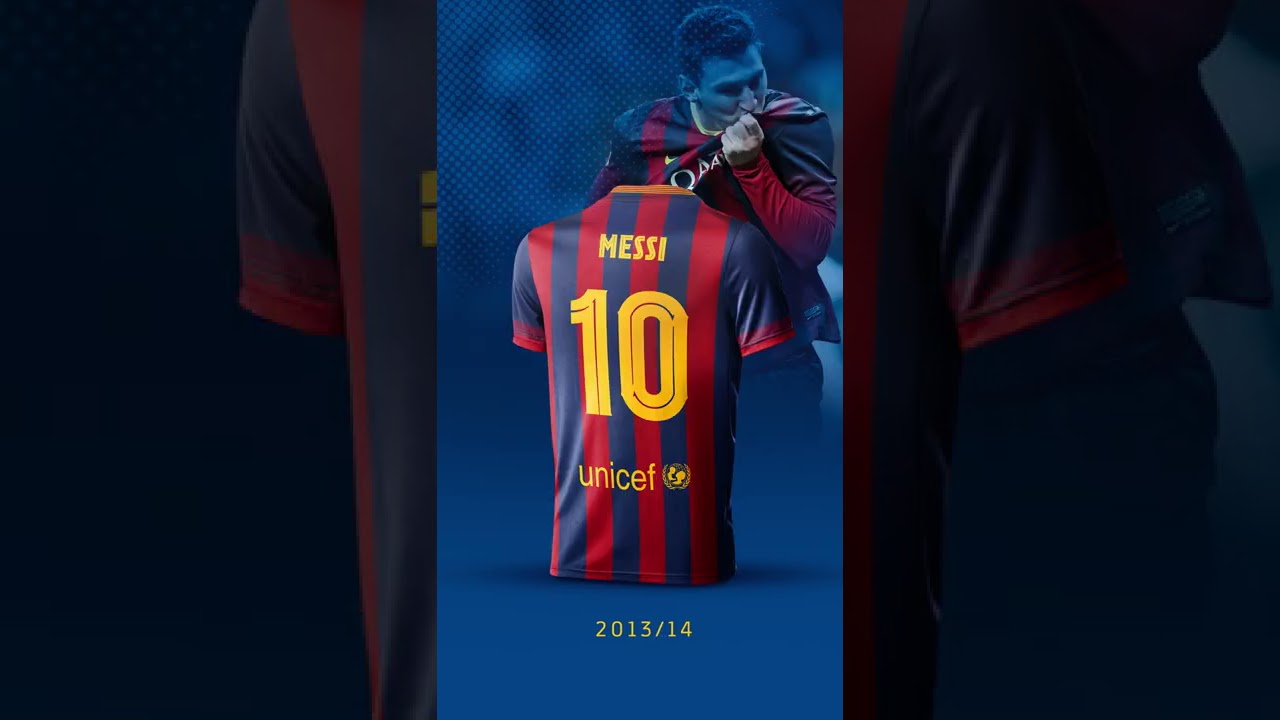 image 0 All The Jerseys Worn By Leo Messi At Barça