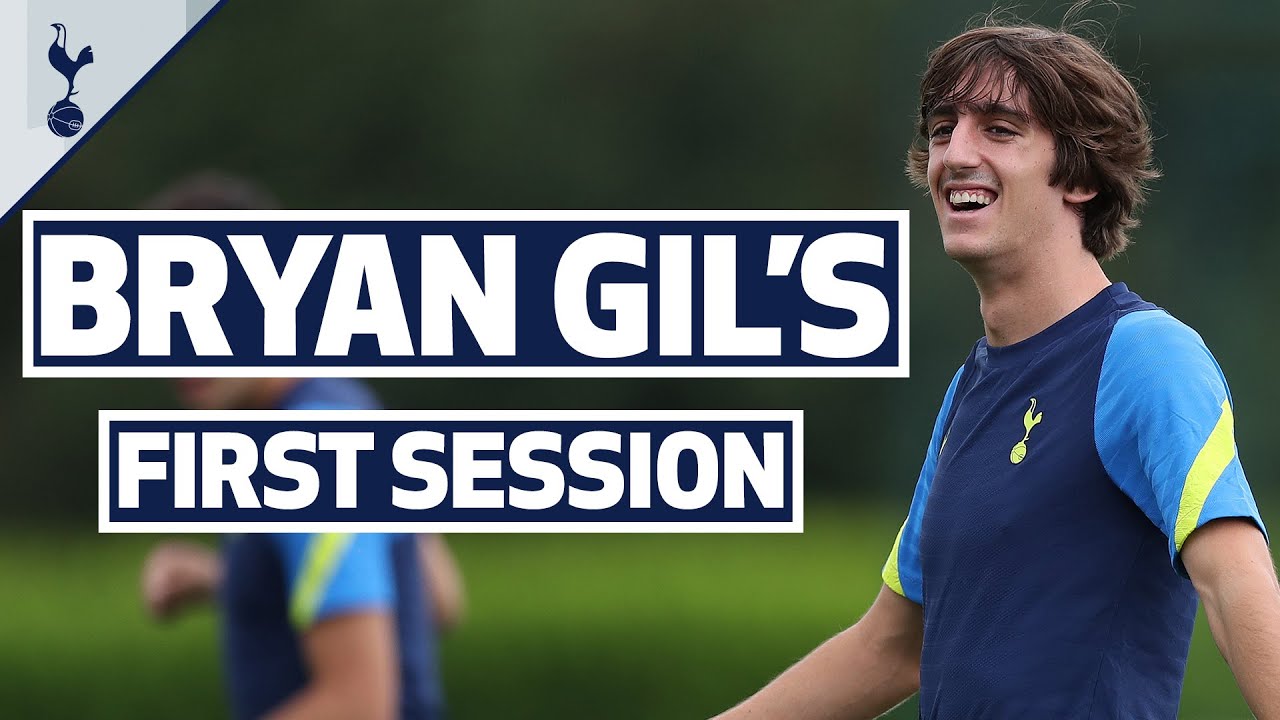 Bryan Gil's First Training Session At Spurs!