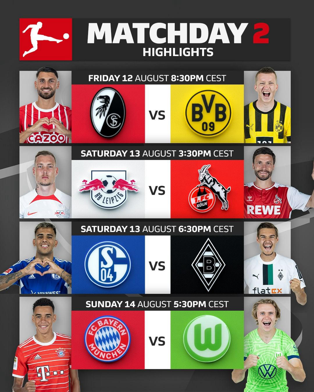 Bundesliga - Where in the world will you be watching #Bundesliga #MD2 from