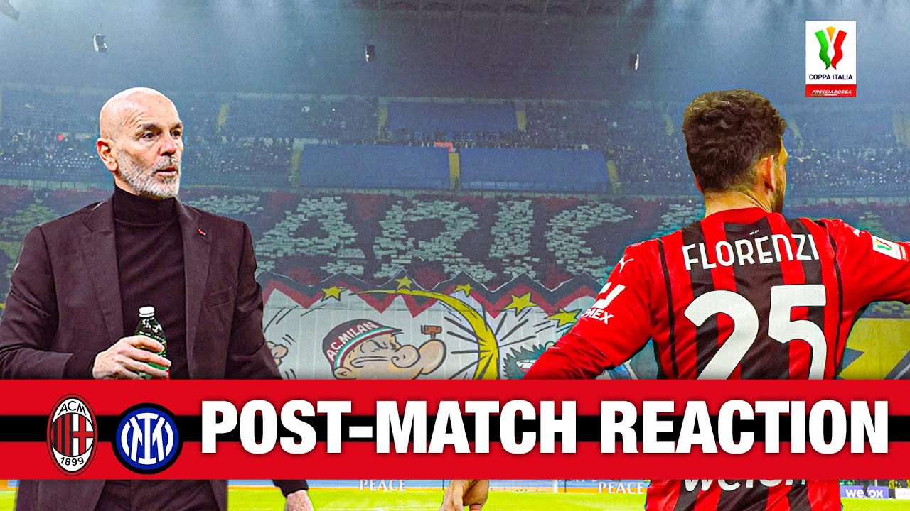 Coach Pioli And Florenzi : Ac Milan V Inter Post-match Reaction