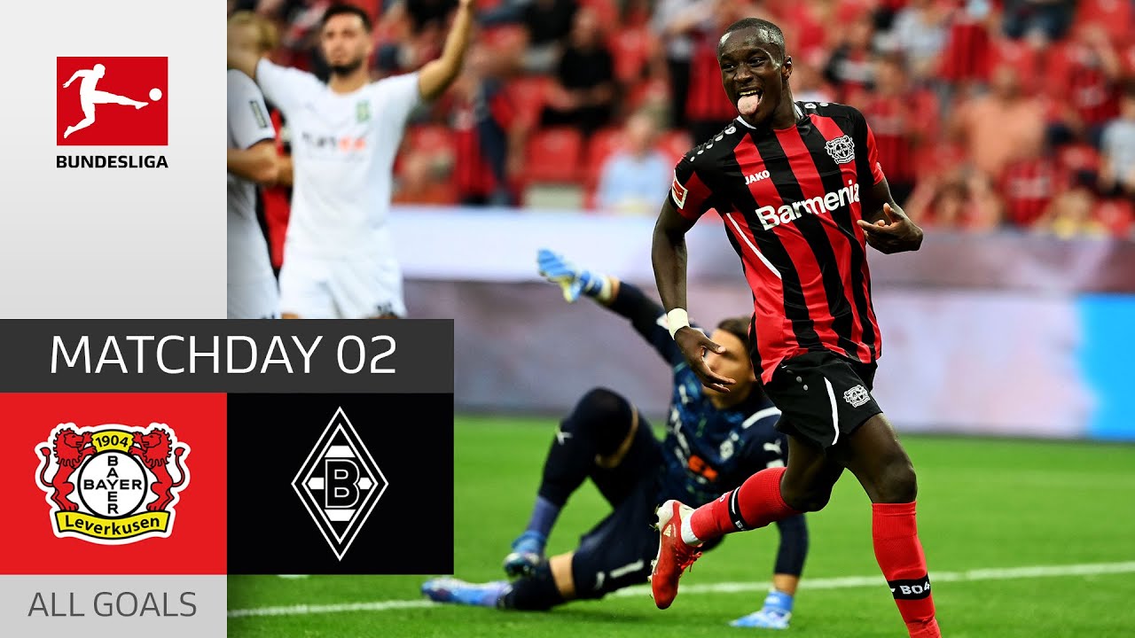 image 0 Diaby Schick & Co. Too Strong : Bayer Leverkusen - Borussia M'gladbach 4-0 : All Goals : Matchday 2