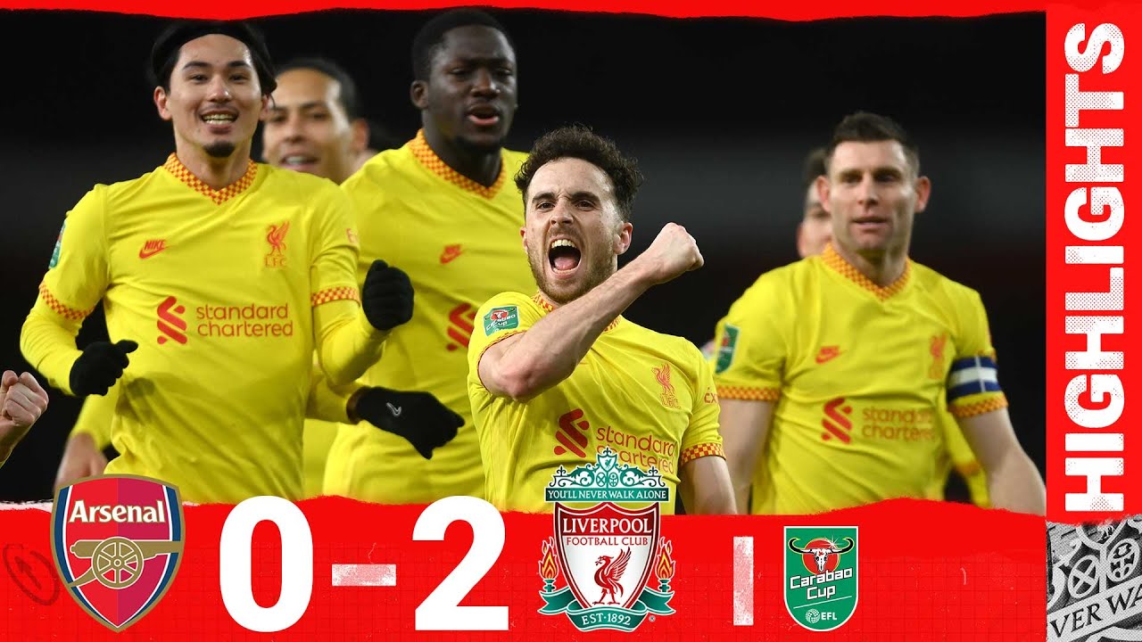 Highlights: Arsenal 0-2 Liverpool : Jota's Double Sends The Reds To Wembley