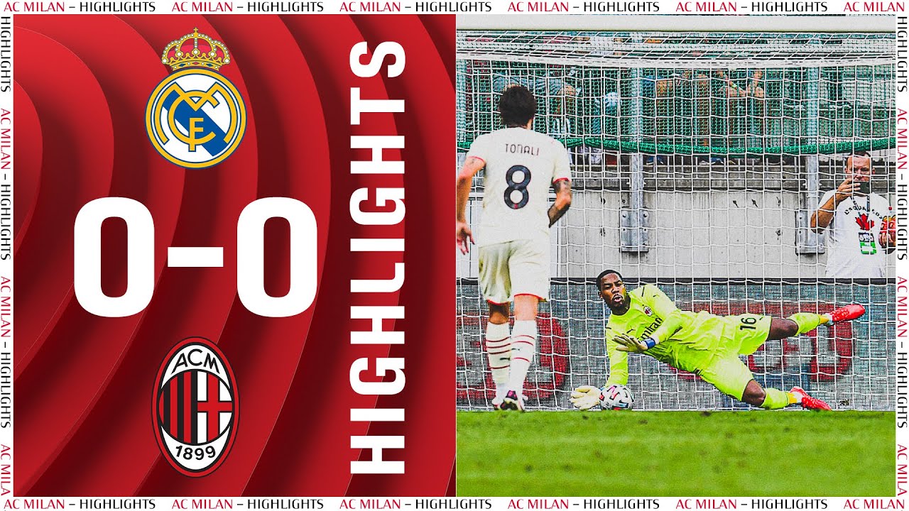 image 0 Highlights : Maignan Saves A Penalty : Real Madrid 0-0 Ac Milan