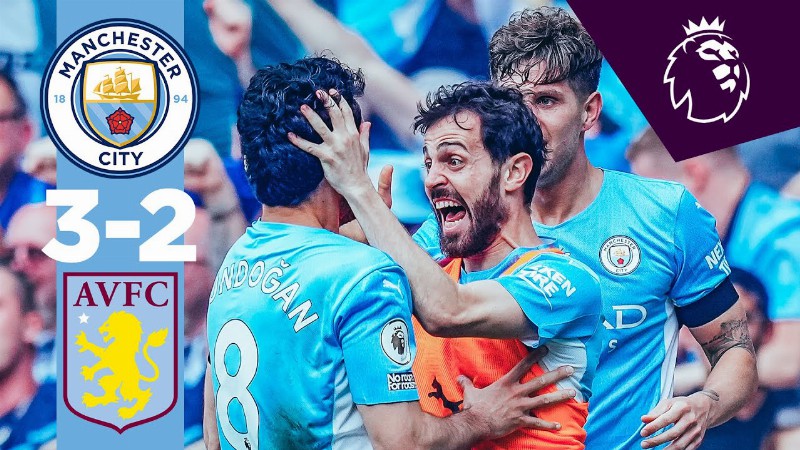 Highlights : Man City 3-2 Aston Villa : Champions Again! : Gundogan Two Goals & Rodri!