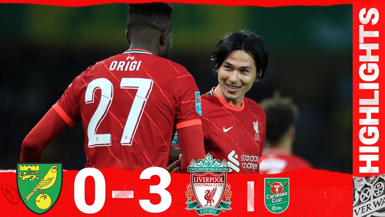 image 0 Highlights: Norwich City 0-3 Liverpool : Minamino & Origi Win It For Liverpool