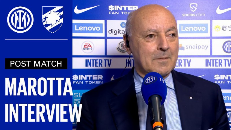 Inter 3-0 Sampdoria : Giuseppe Marotta Exclusive Interview 🎙️⚫🔵