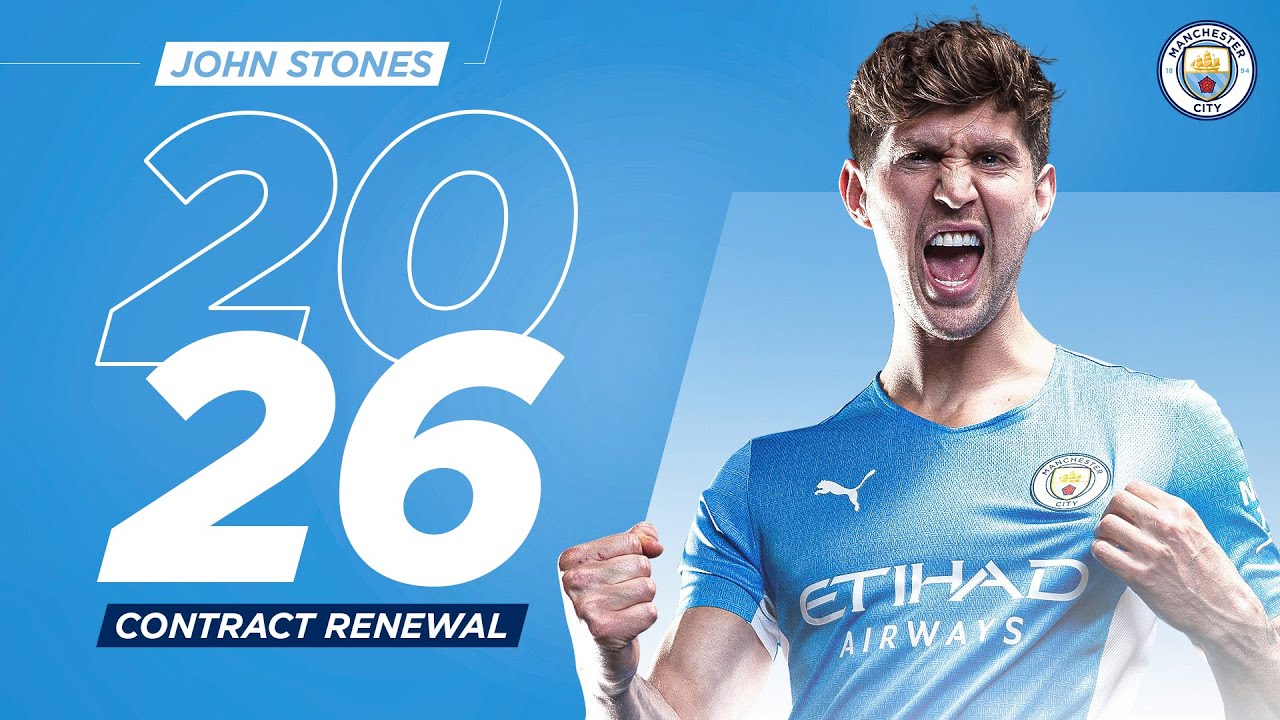 image 0 John Stones New Contract : Man City & England Defender Signs Until 2026!