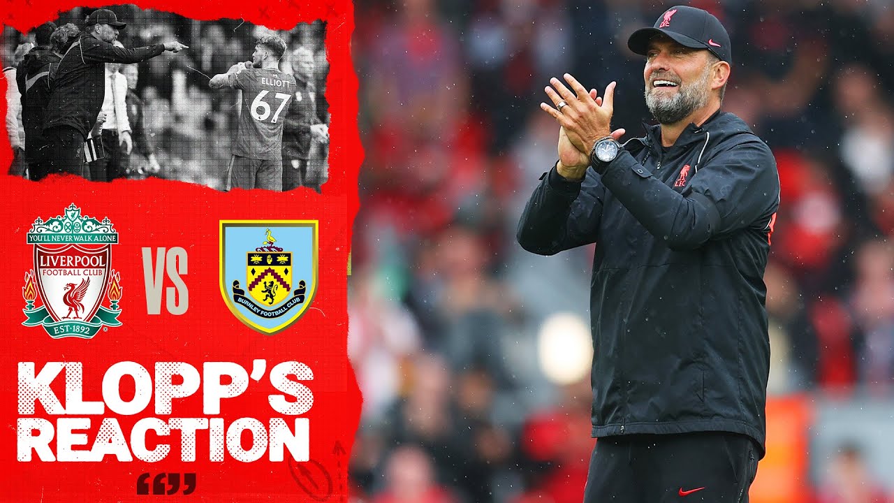 image 0 Klopp's Reaction: 'it Was The Best 12.30 Atmosphere We Ever Had' : Liverpool Vs Burnley