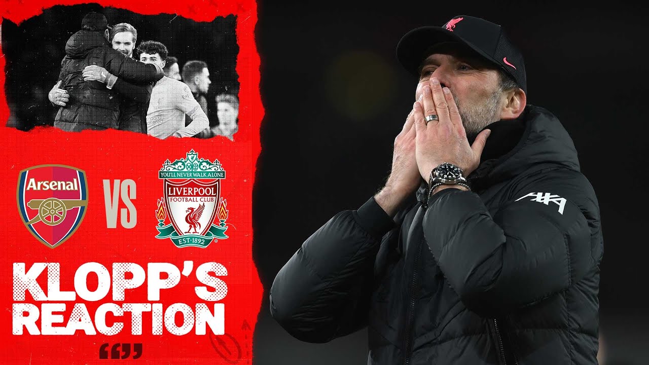 Klopp's Reaction: Jürgen On Jota Wembley & More : Arsenal Vs Liverpool