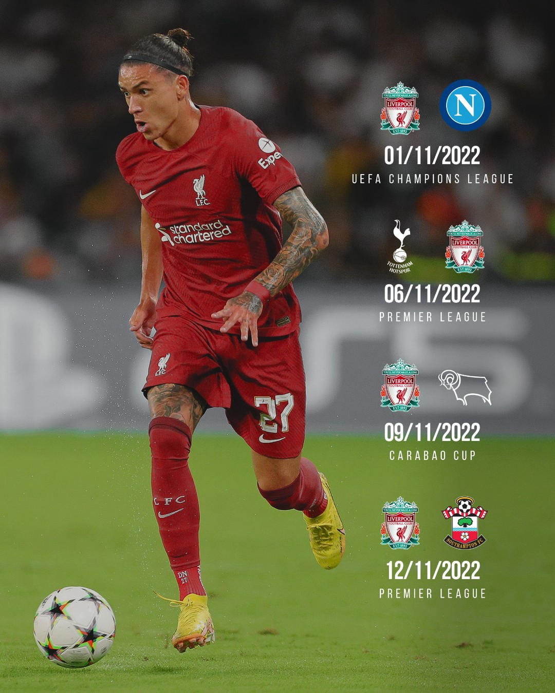 Liverpool Football Club - Our November fixtures
