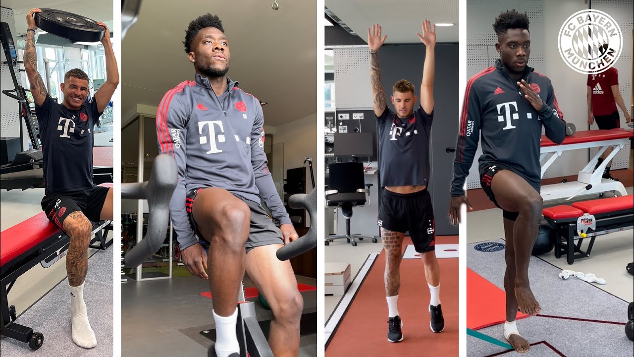 Lucas Hernández And Alphonso Davies In Rehab Training : Behind The Scenes