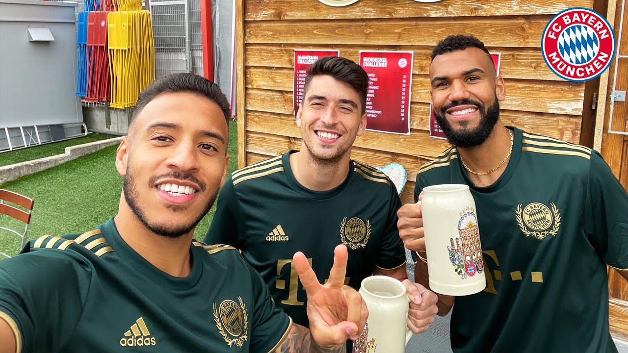 New Beer Stein Lifting Record : The Bayern Challenge With Tolisso Roca & Choupo-moting