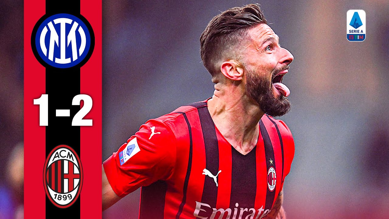 Olivier Giroud Wins The Derby! : Inter 1-2 Ac Milan : Highlights Serie A