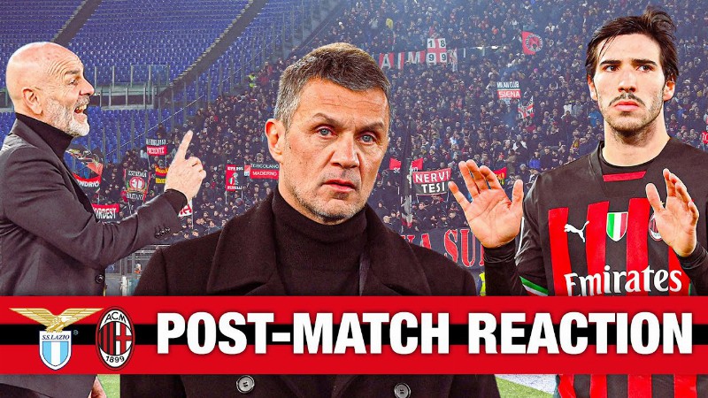 Paolo Maldini Stefano Pioli And Sandro Tonali : Lazio V Ac Milan Post-match Reactions