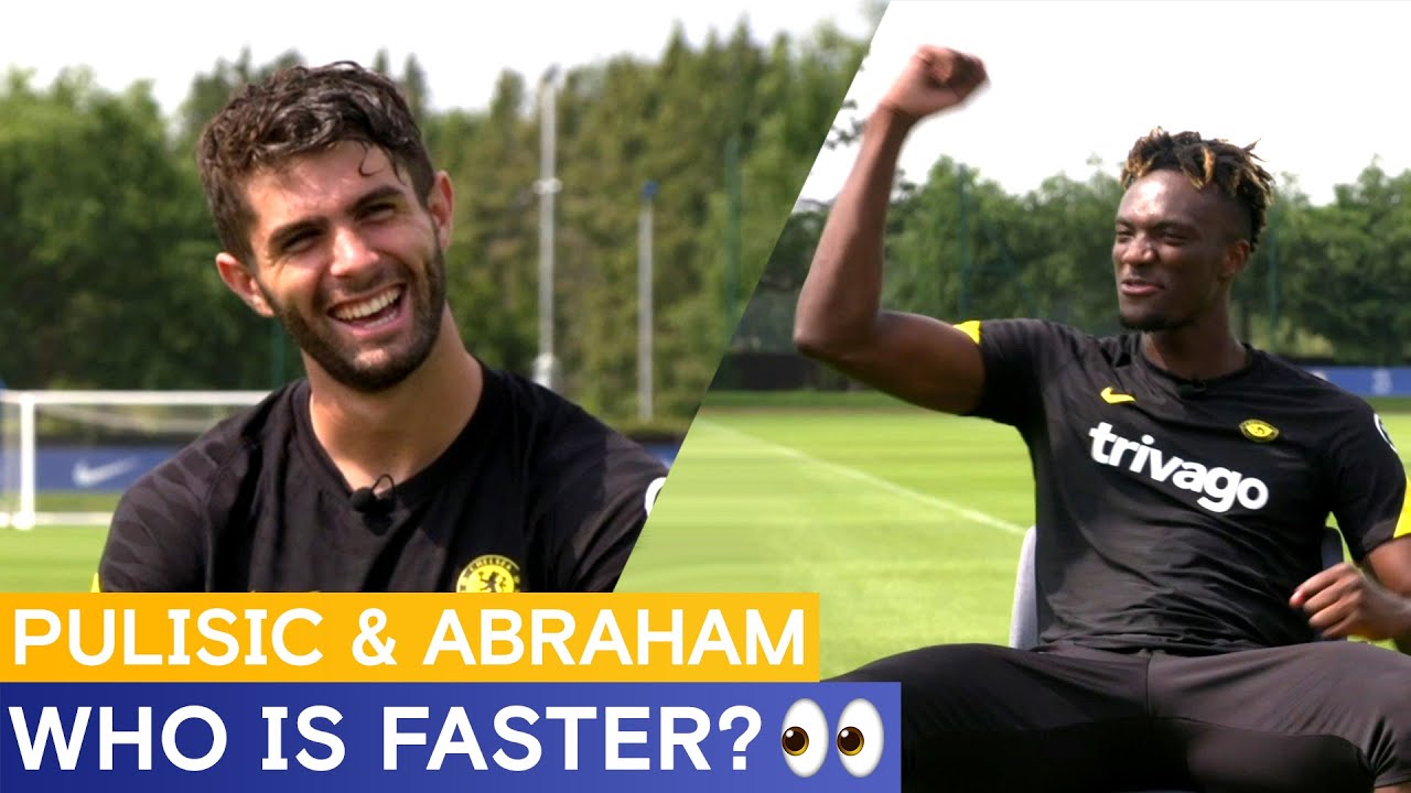 image 0 Tammy Abraham & Christian Pulisic debate who is faster 👀