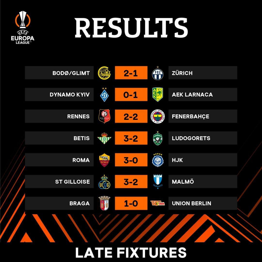 UEFA Europa League - Post of the day : 23/9/2022